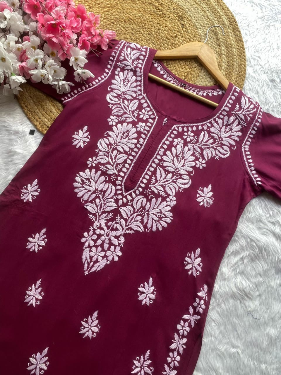 Minimal Chikankari Kurta