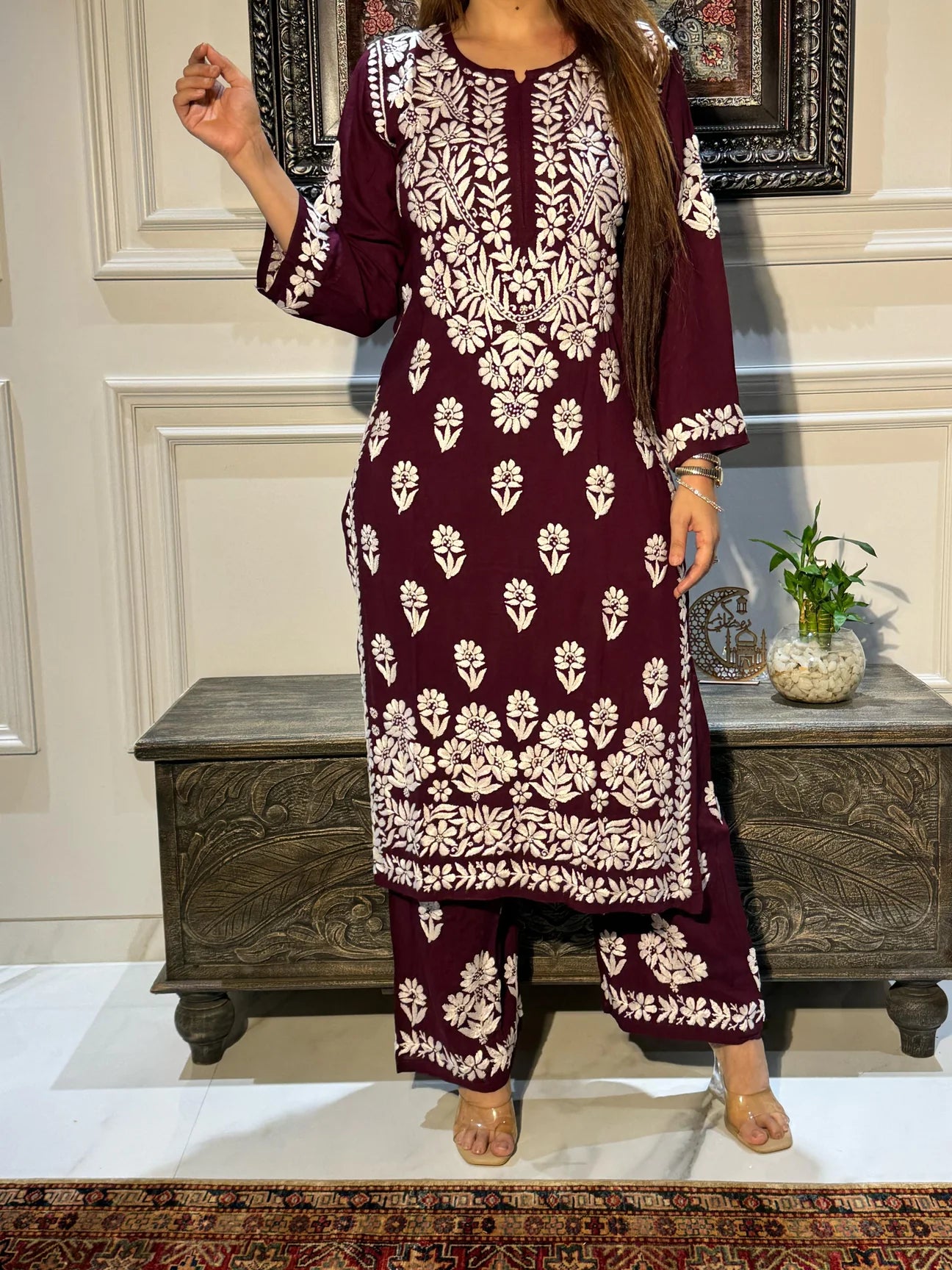 Modal Chikankari Kurta/ Coord