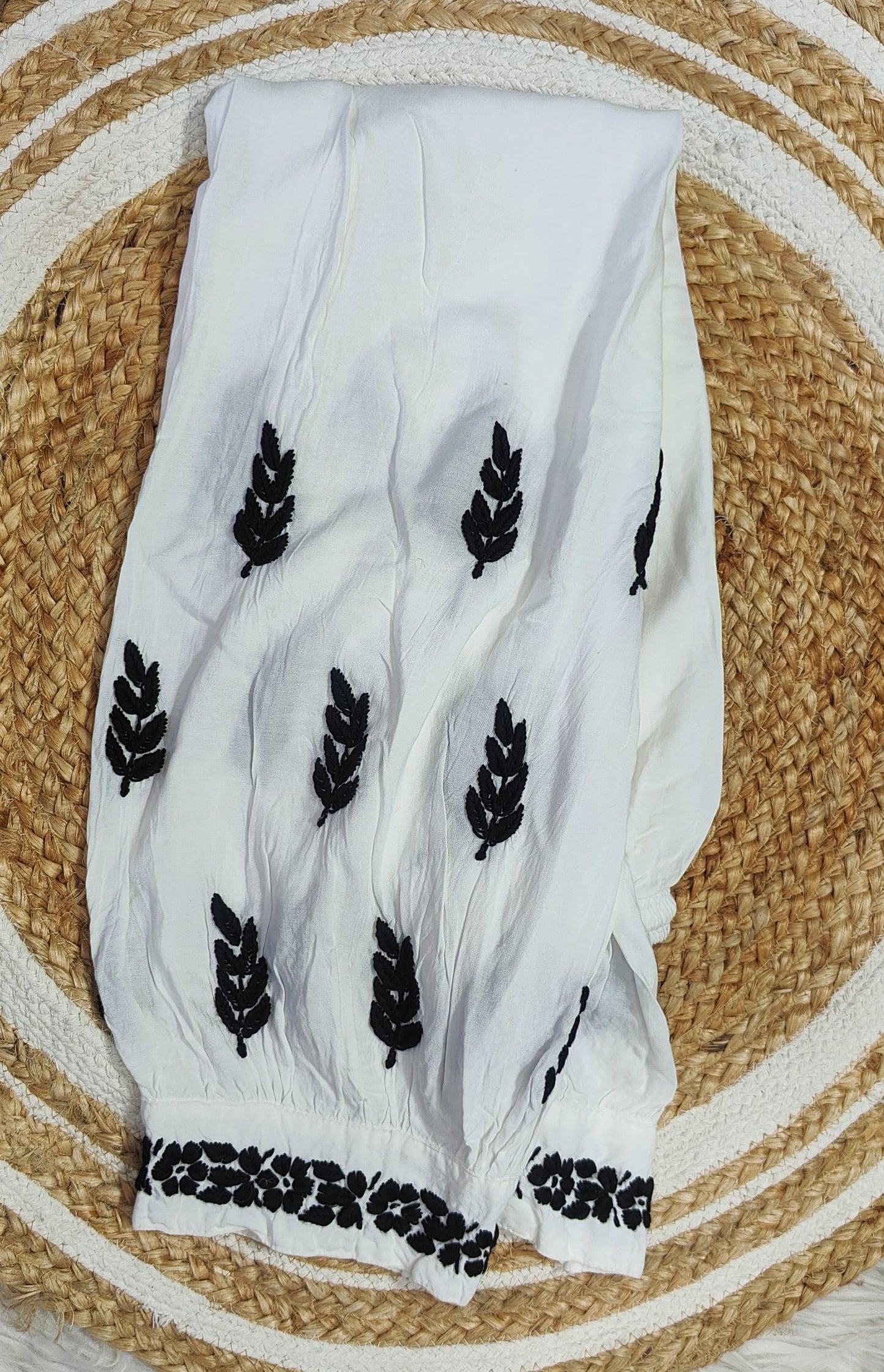 B/W Chikankari Co-ord Set