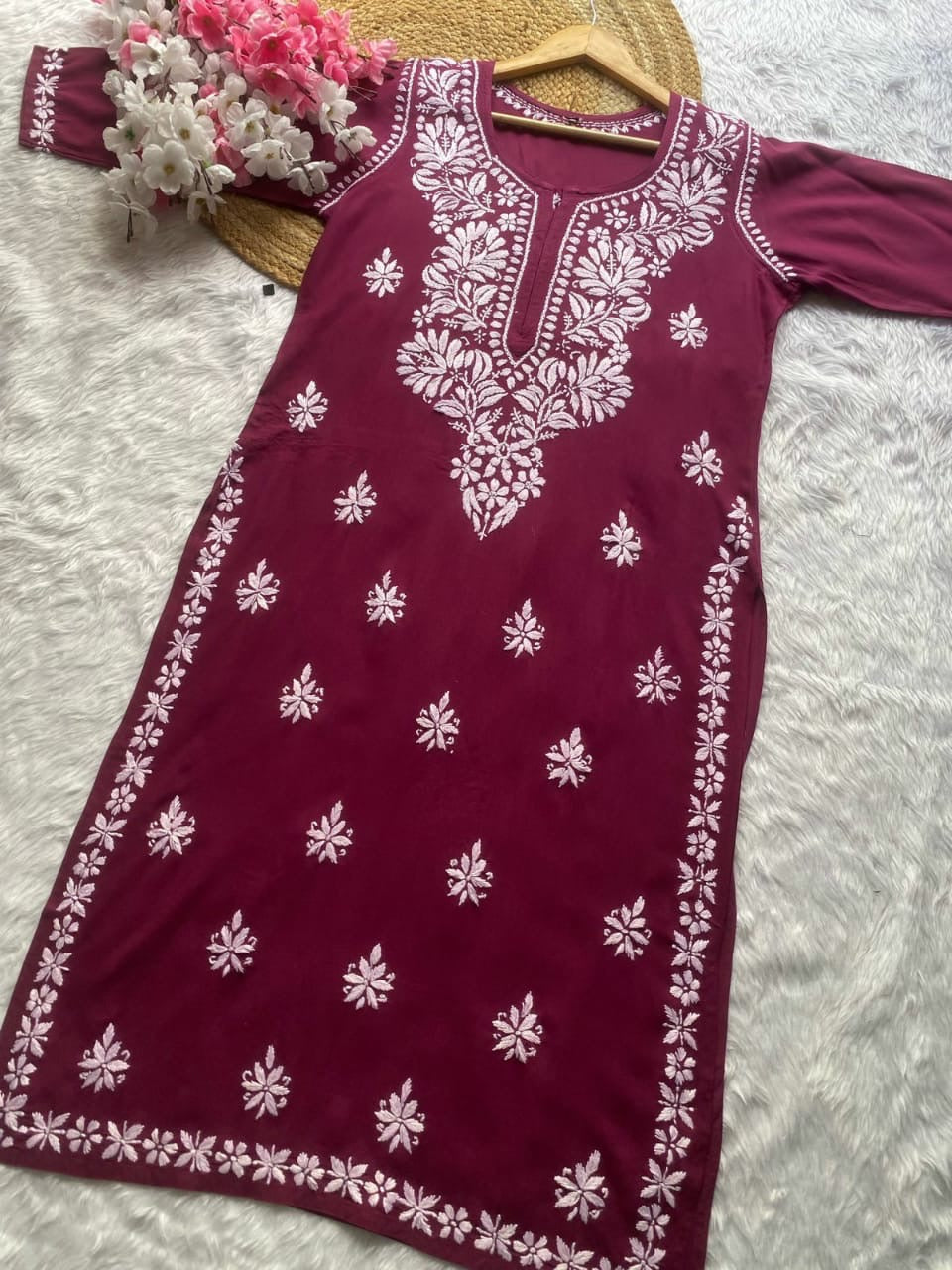 Minimal Chikankari Kurta