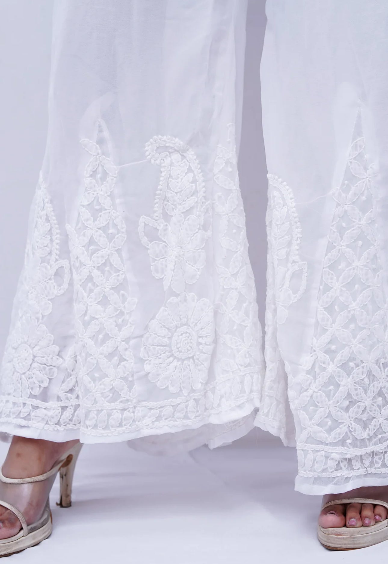 Georgette Chikankari Sharara