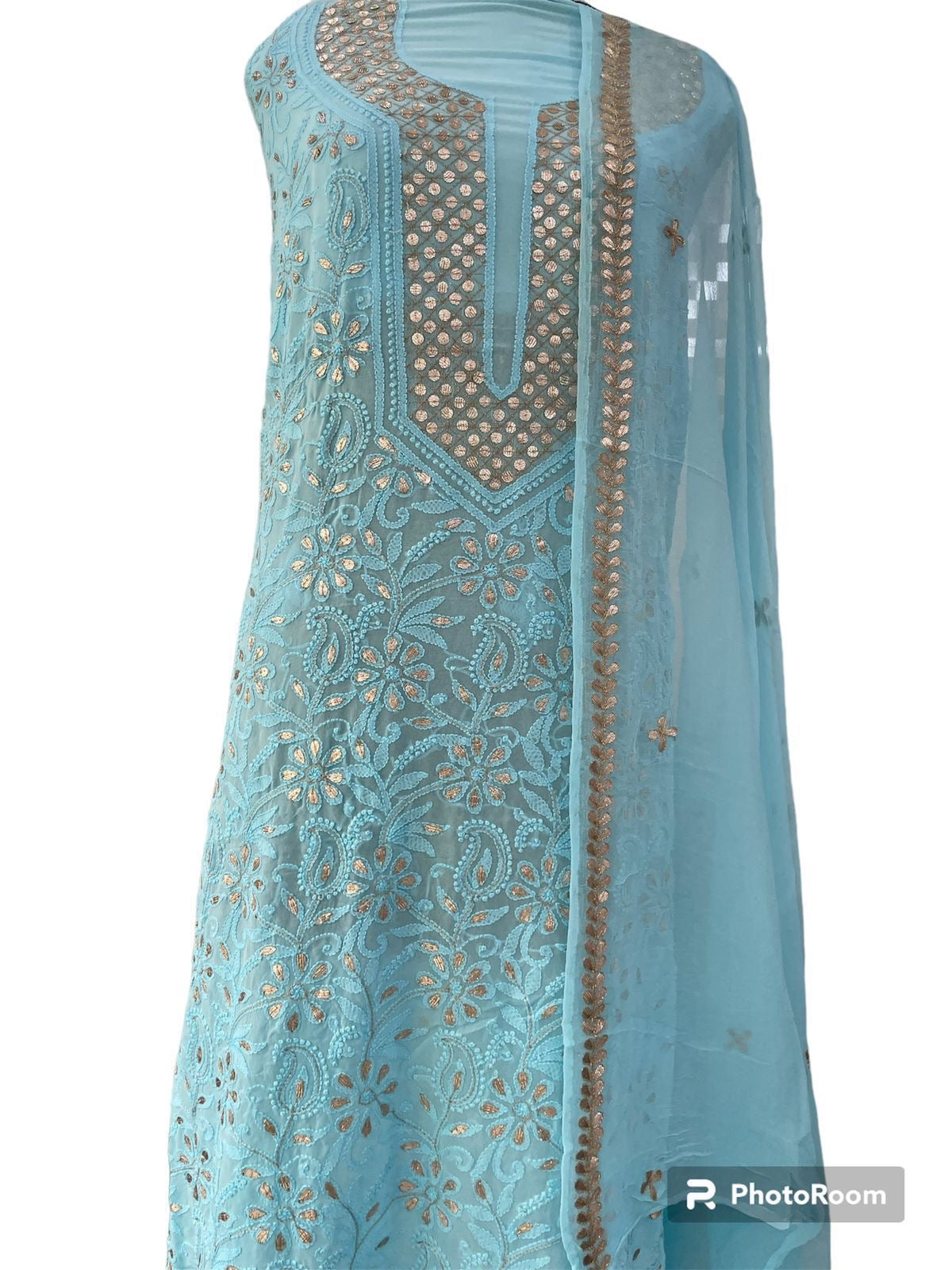 Chikankari Gota Patti Kurta With Dupatta