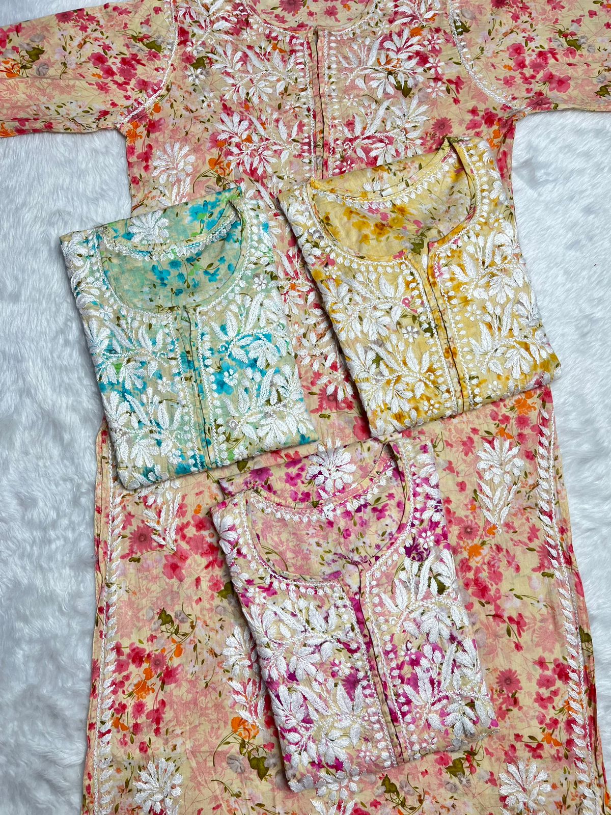 Hana Printed Chikankari Kurta