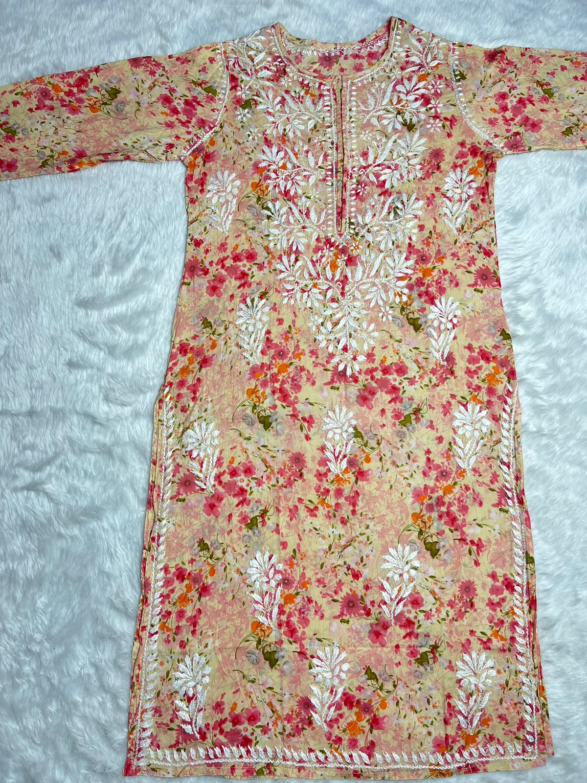 Hana Printed Chikankari Kurta