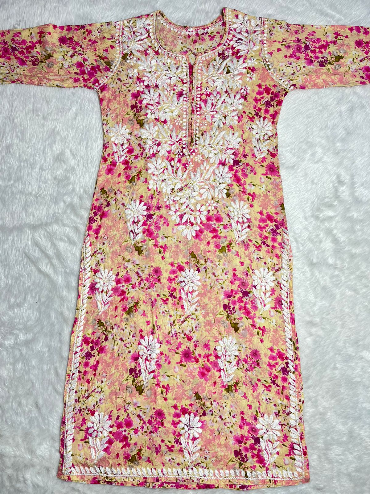 Hana Printed Chikankari Kurta