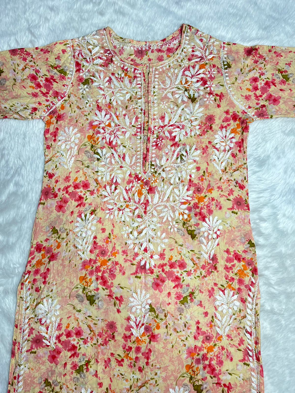 Hana Printed Chikankari Kurta