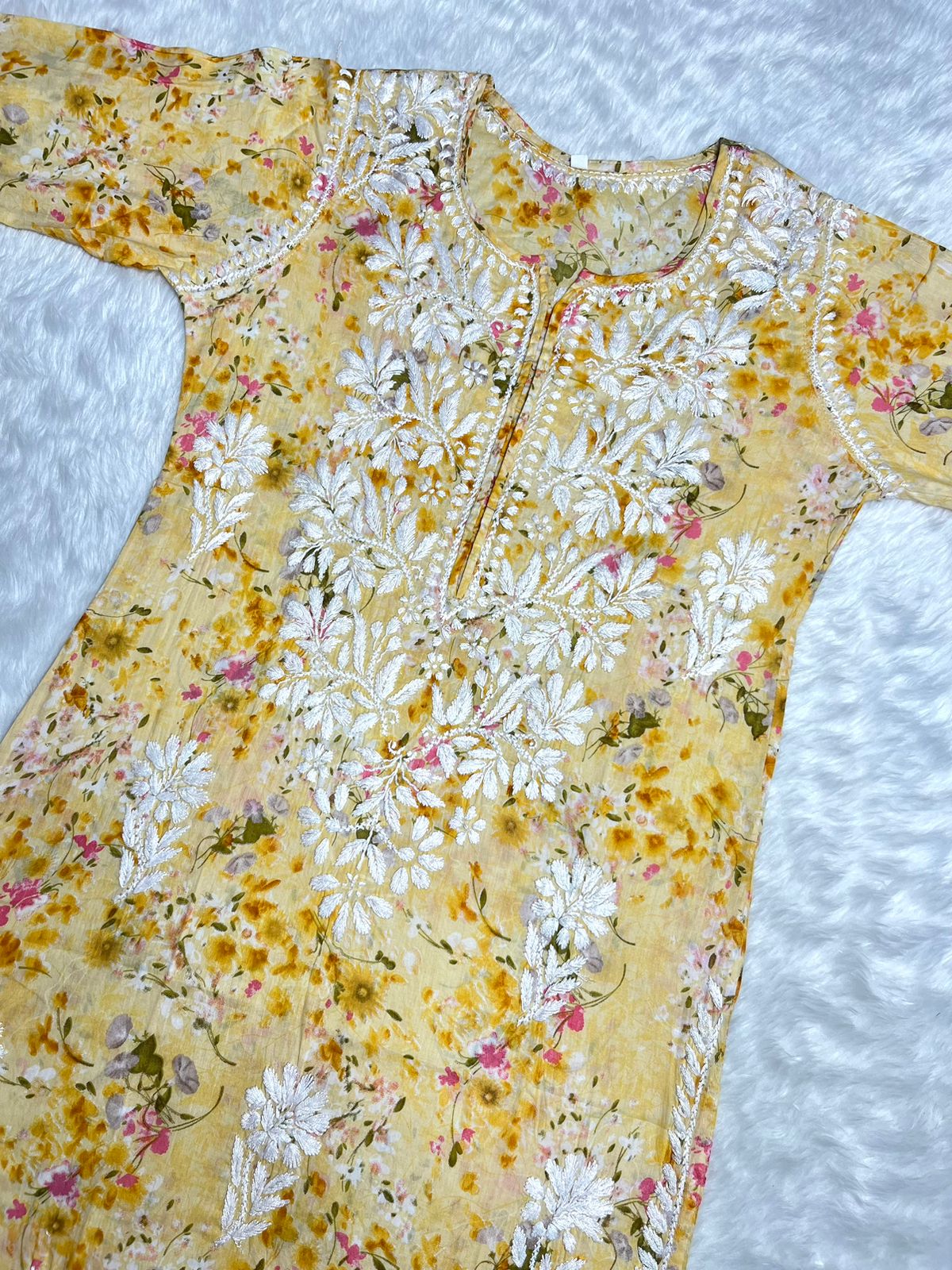 Hana Printed Chikankari Kurta