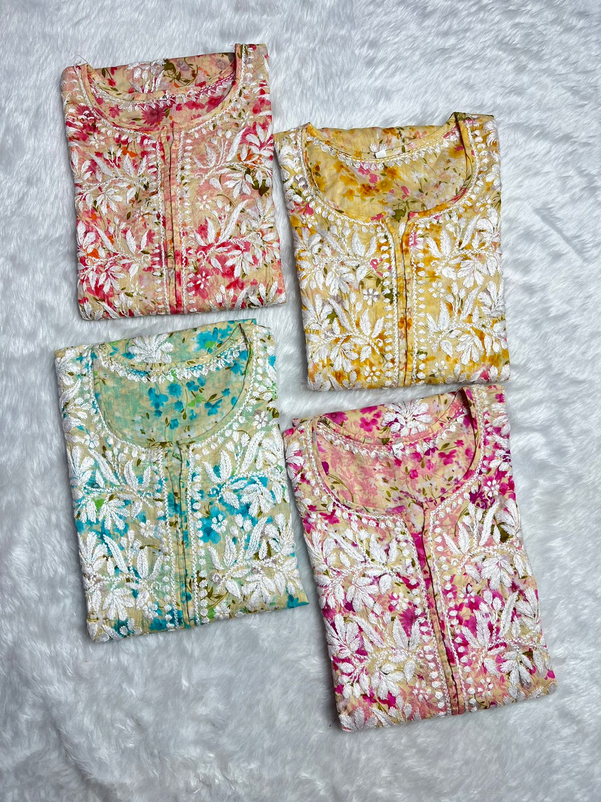 Hana Printed Chikankari Kurta