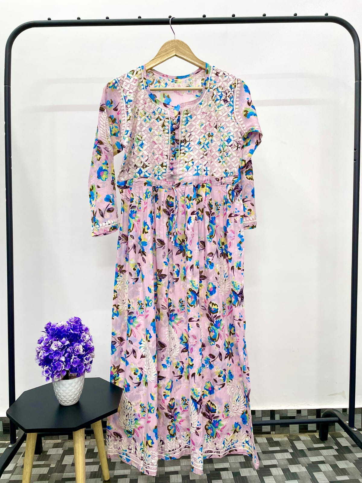 Lihaaz Premium Long Mul Mul Gown