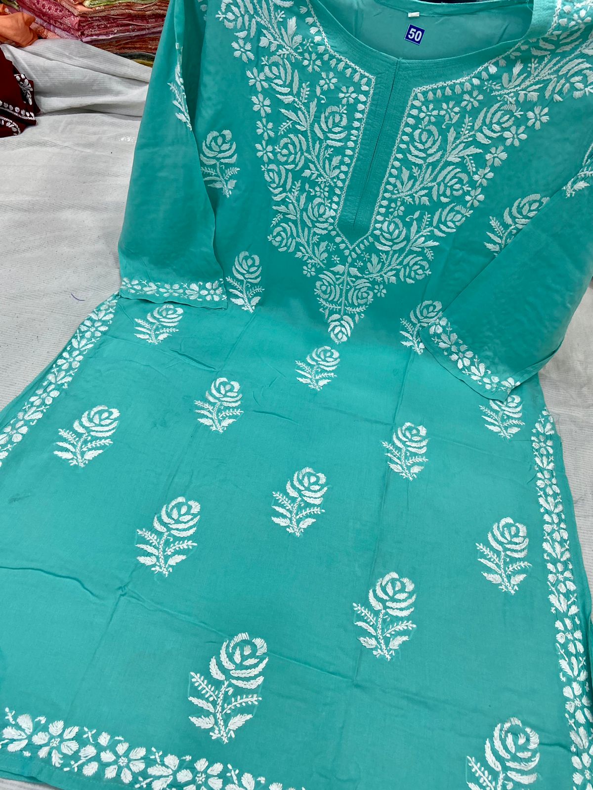 Gulaab Plus Size Chikankari Kurta