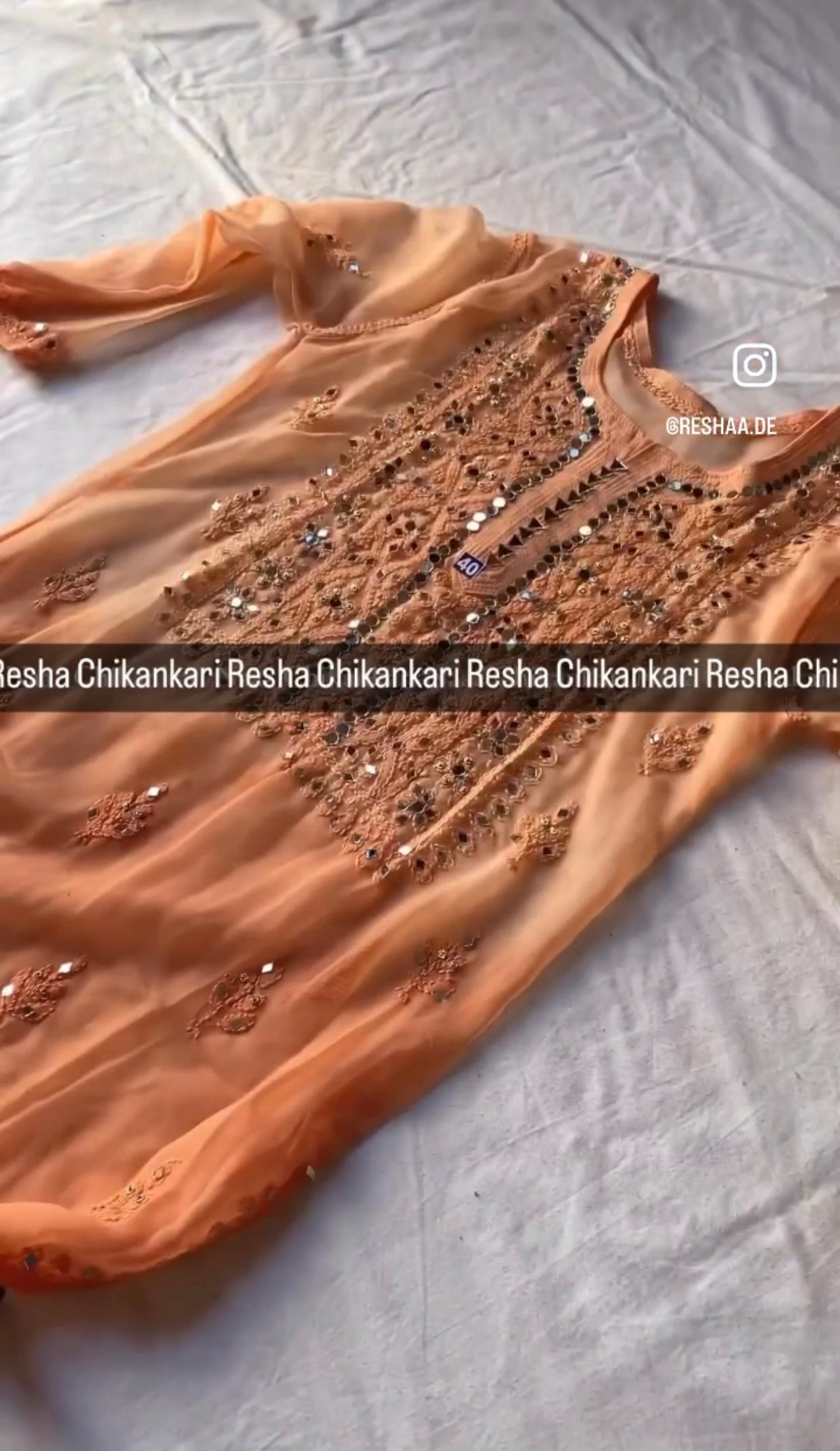 Mirror Chikankari Kurta