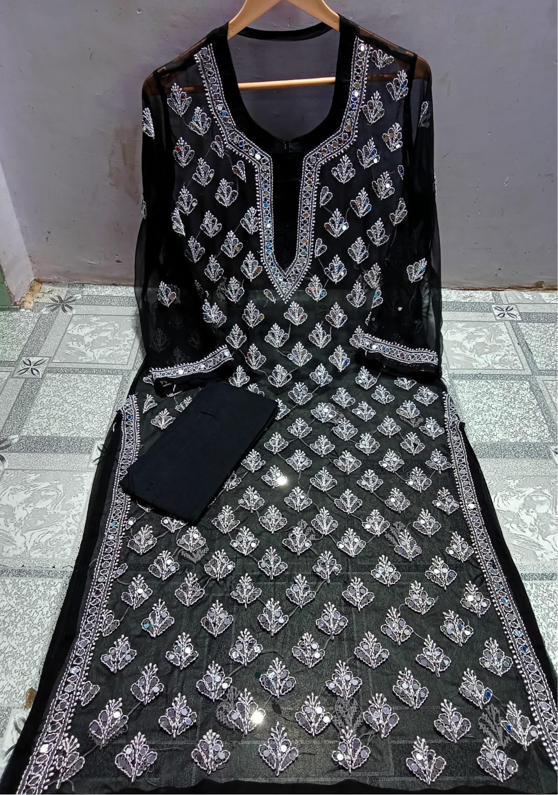 Mirror Embellished Kurta