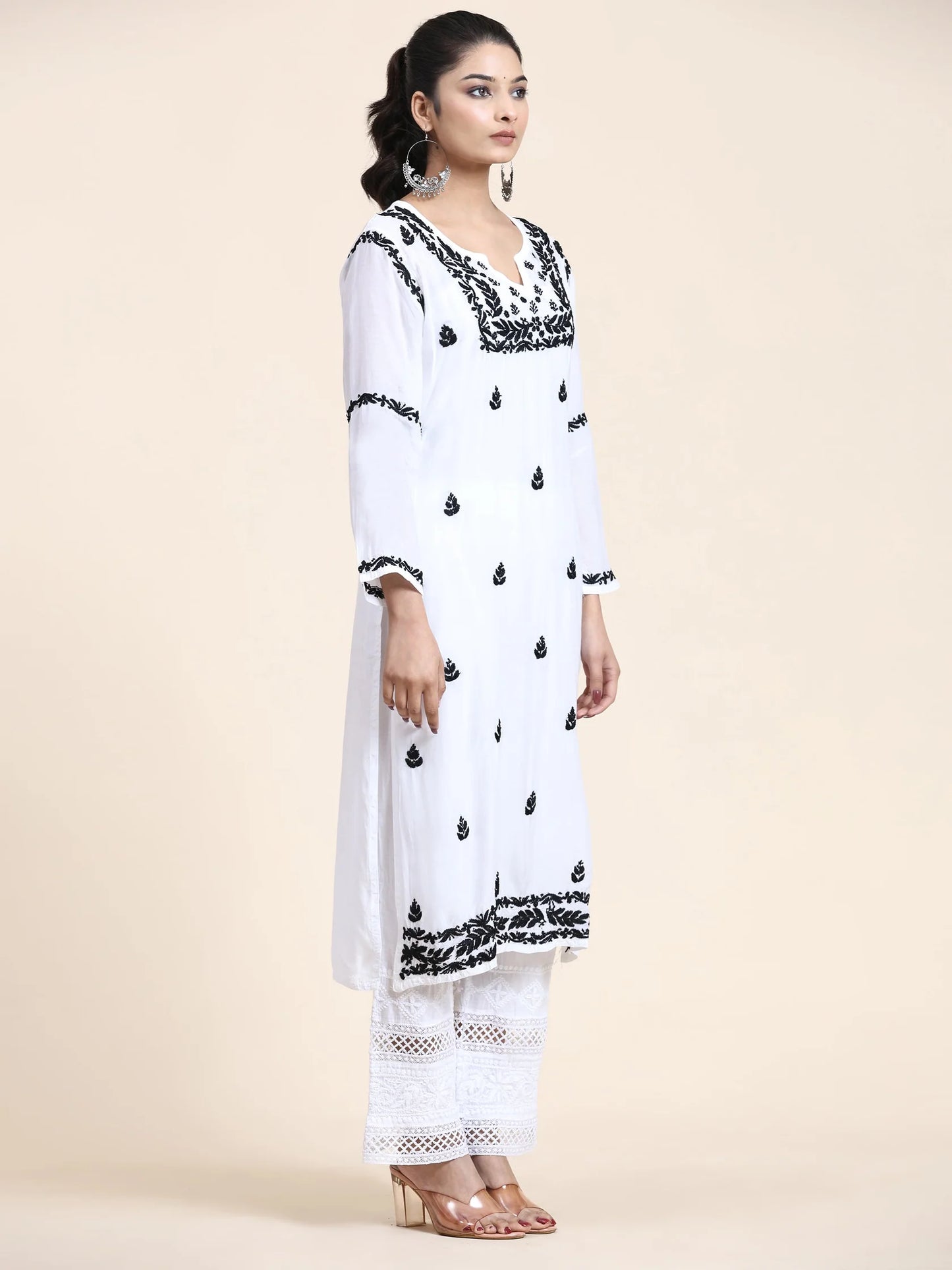 Black & White Chikankari Set