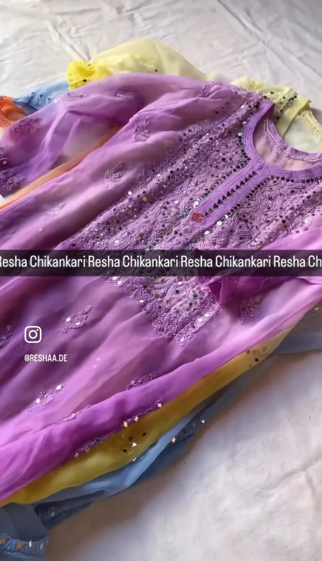 Mirror Chikankari Kurta