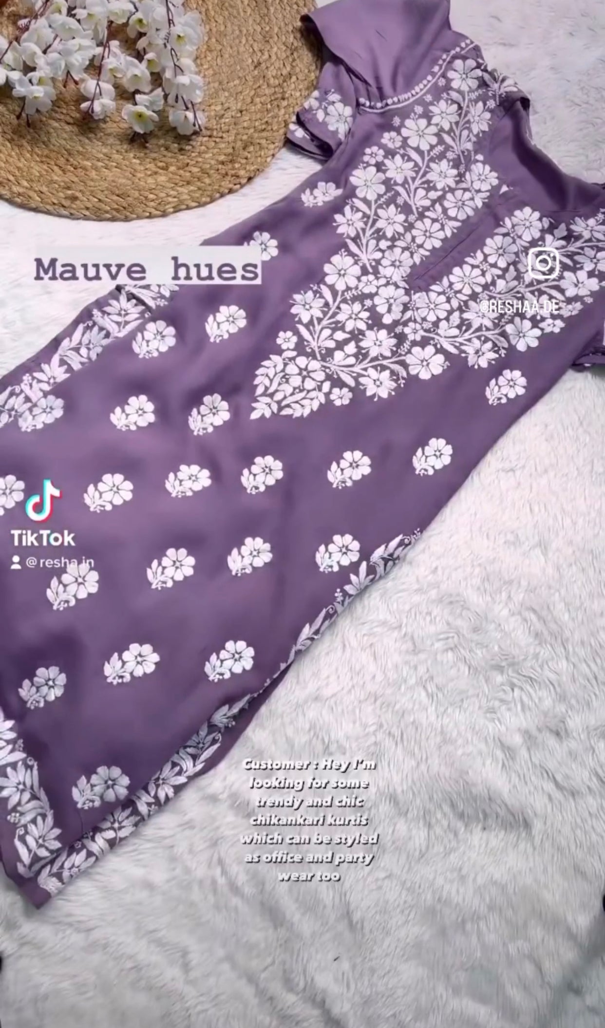 Phool Modal Chikankari Kurta