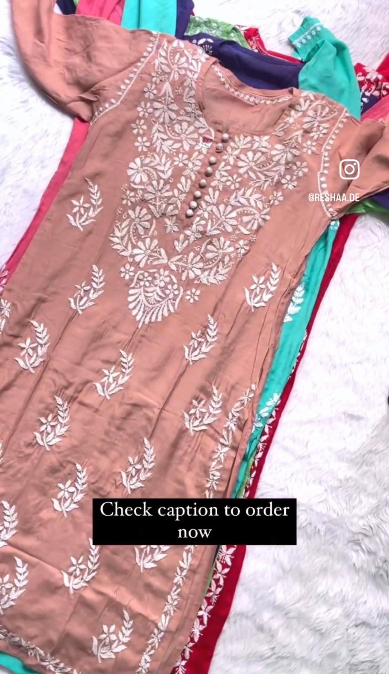 Heer Chikankari Muslin Silk Kurta