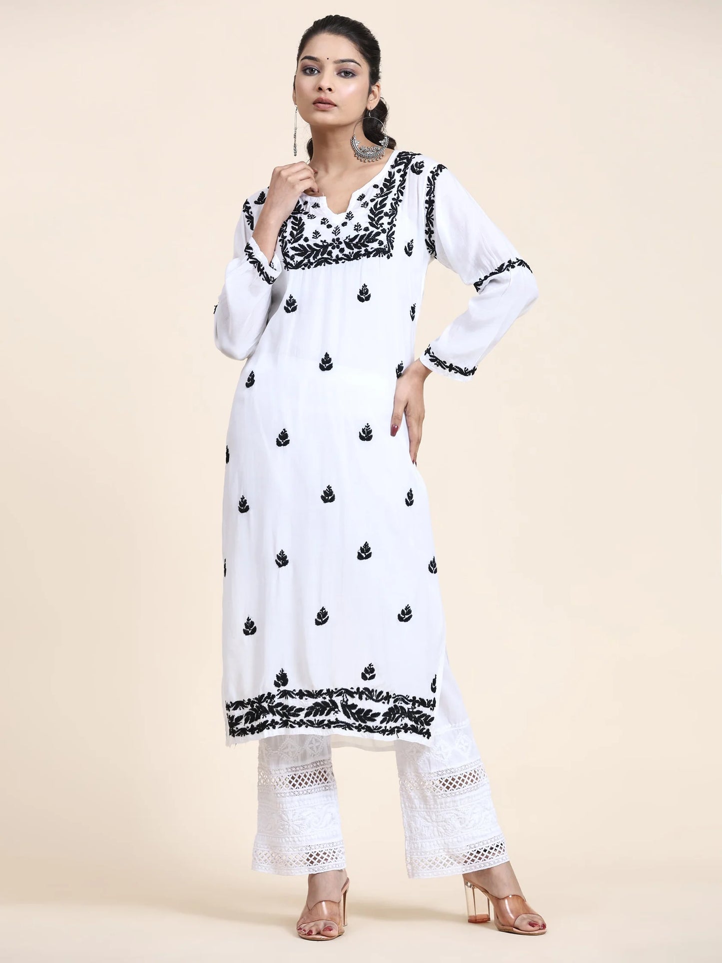Black & White Chikankari Set