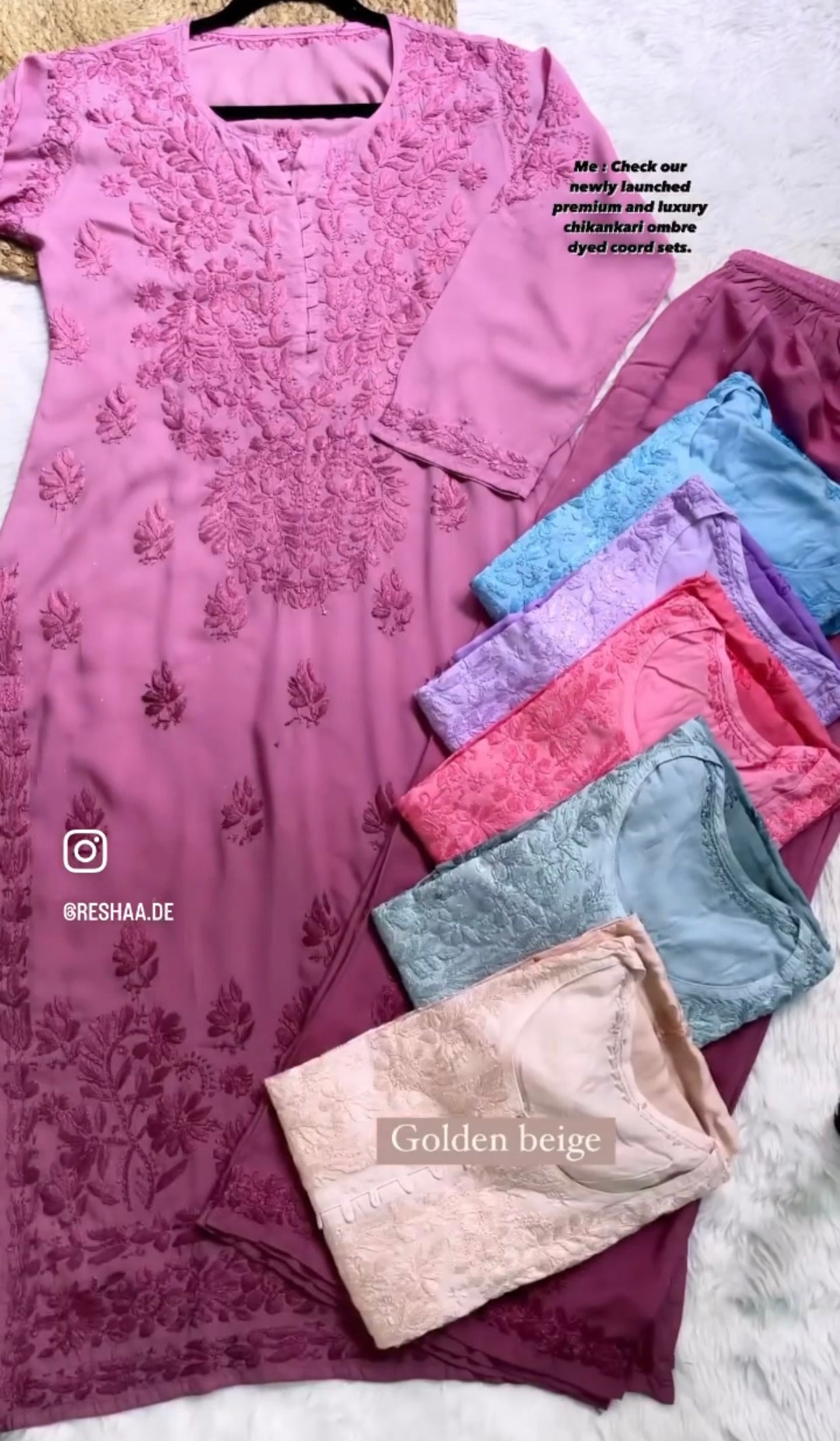 Nusrat Modal Chikankari Two Piece Set