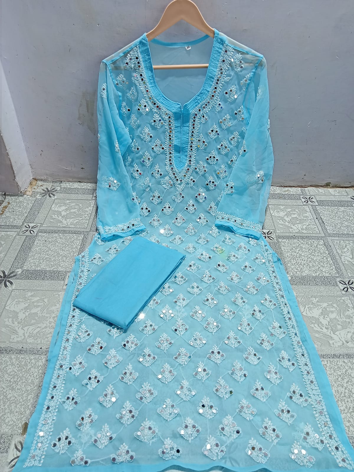 Mirror Embellished Kurta
