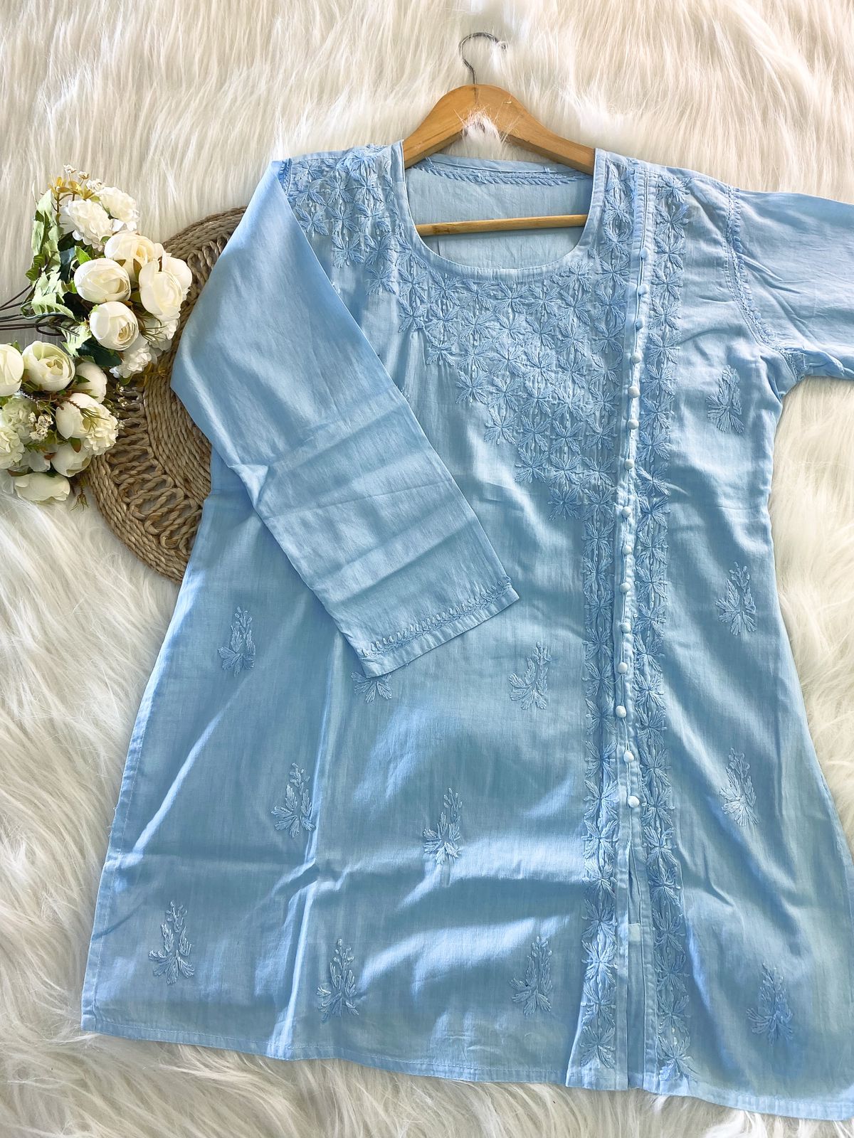Nishi Short Chikankari Top/Set