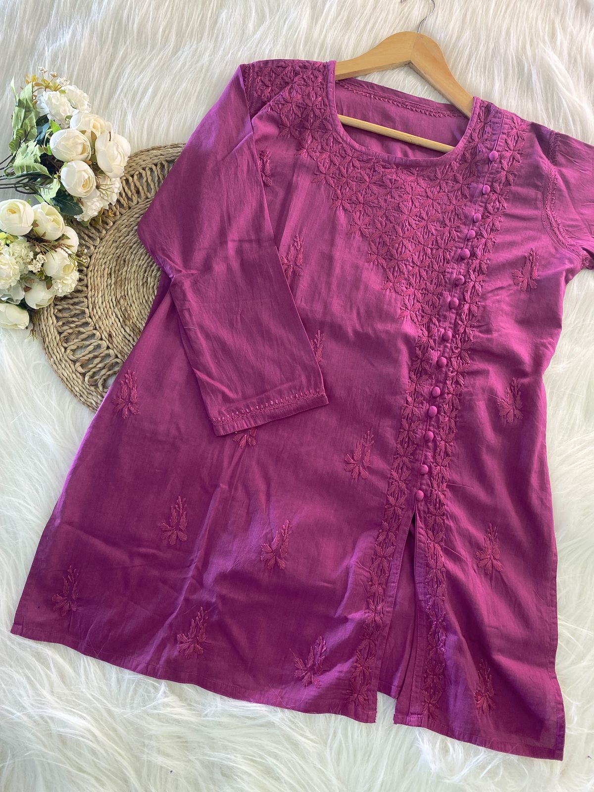 Nishi Short Chikankari Top/Set