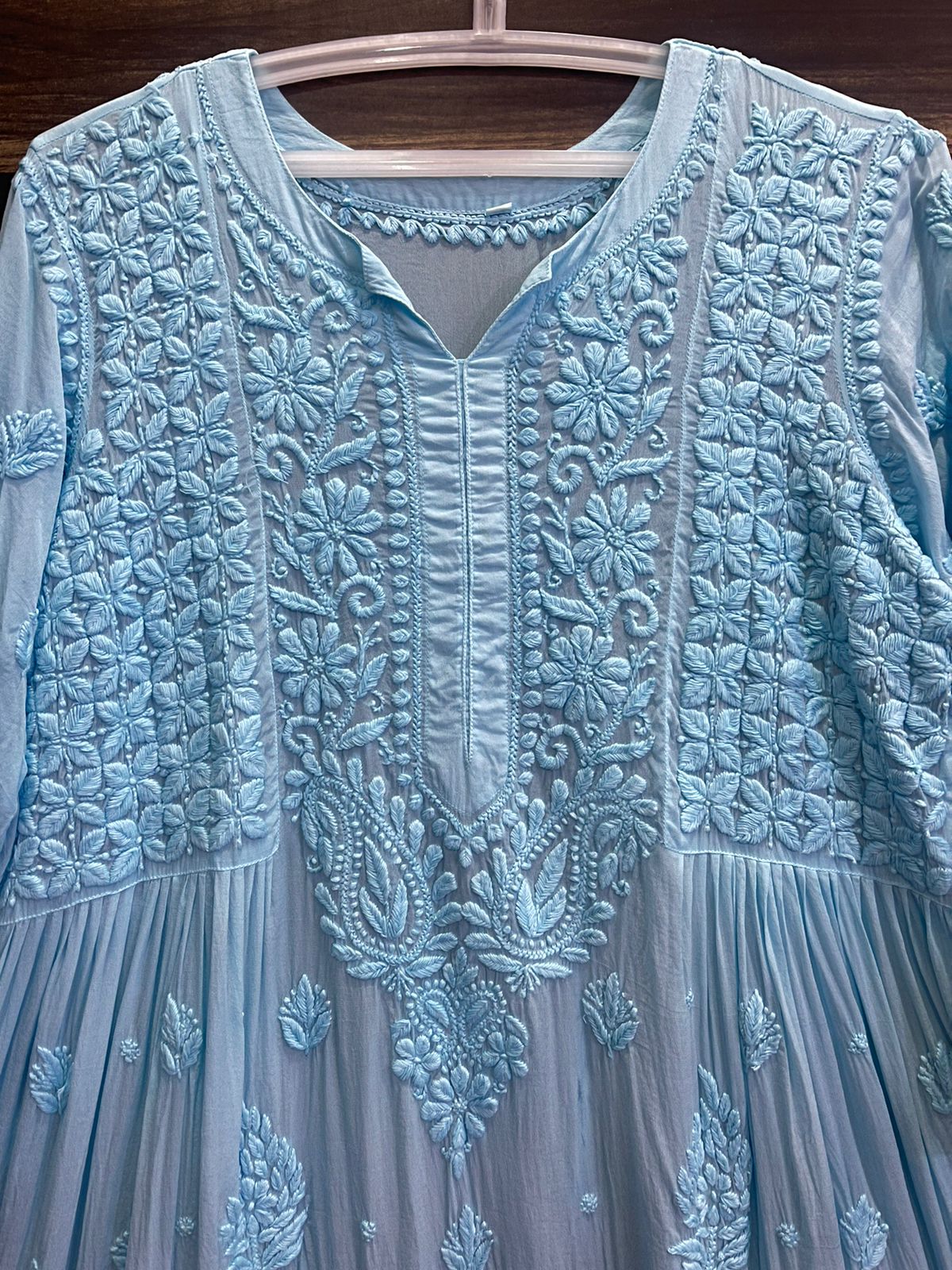 Heavy Chikankari Work Gown