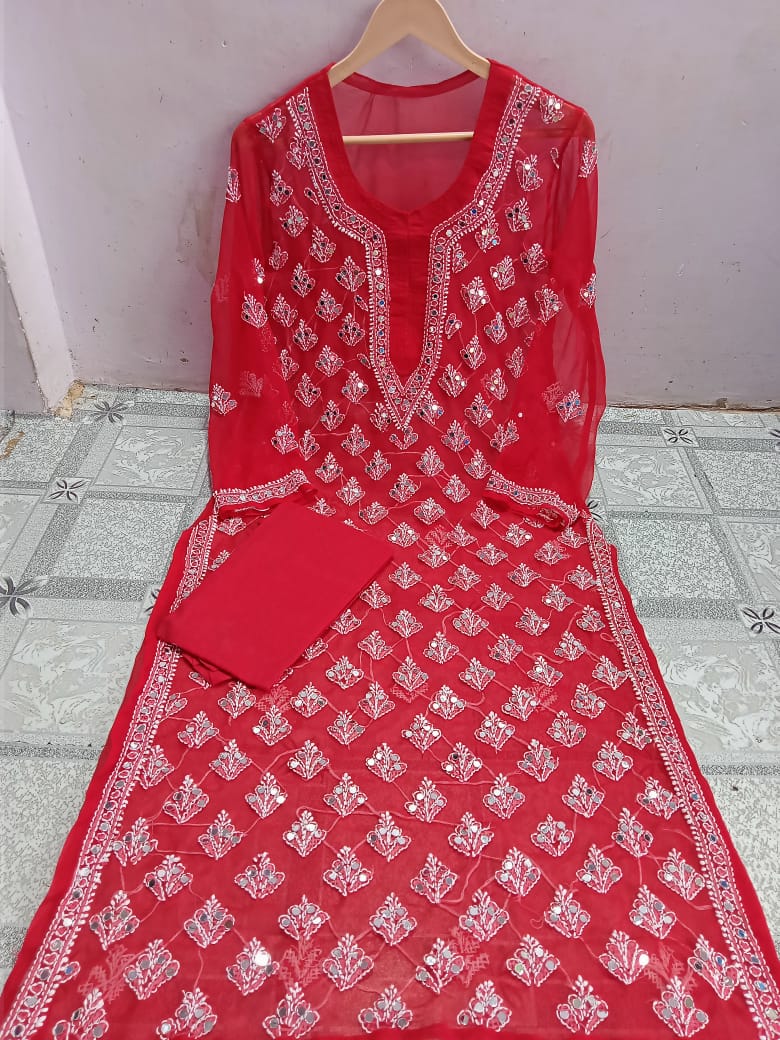 Mirror Embellished Kurta
