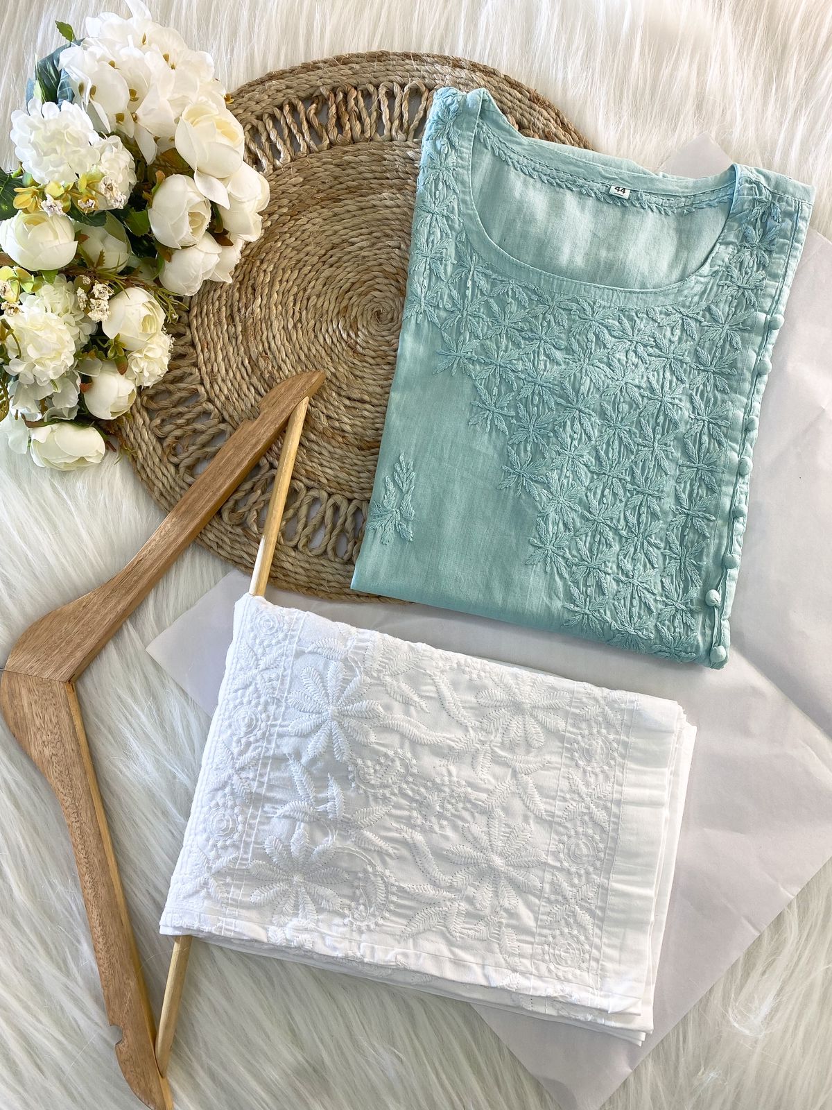 Nishi Short Chikankari Top/Set