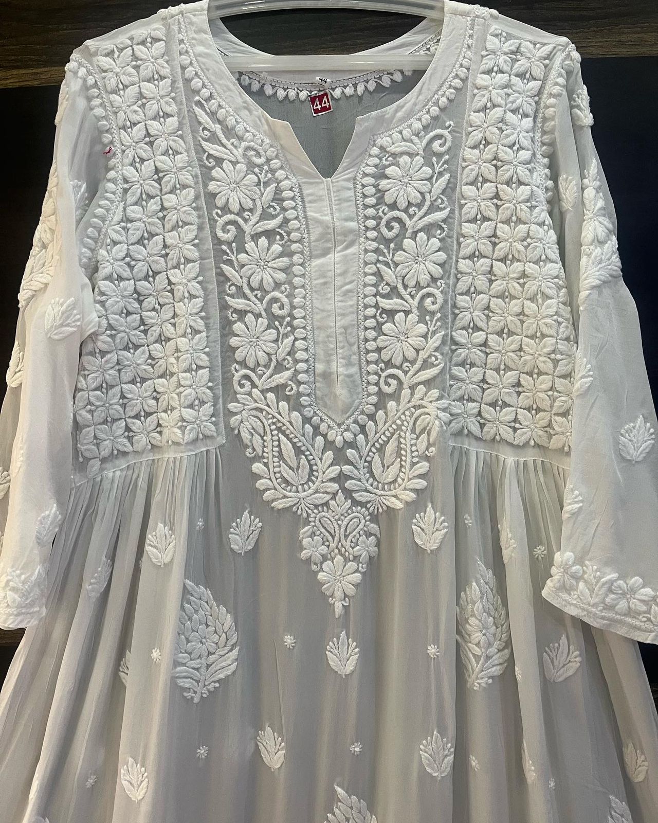 Heavy Chikankari Work Gown