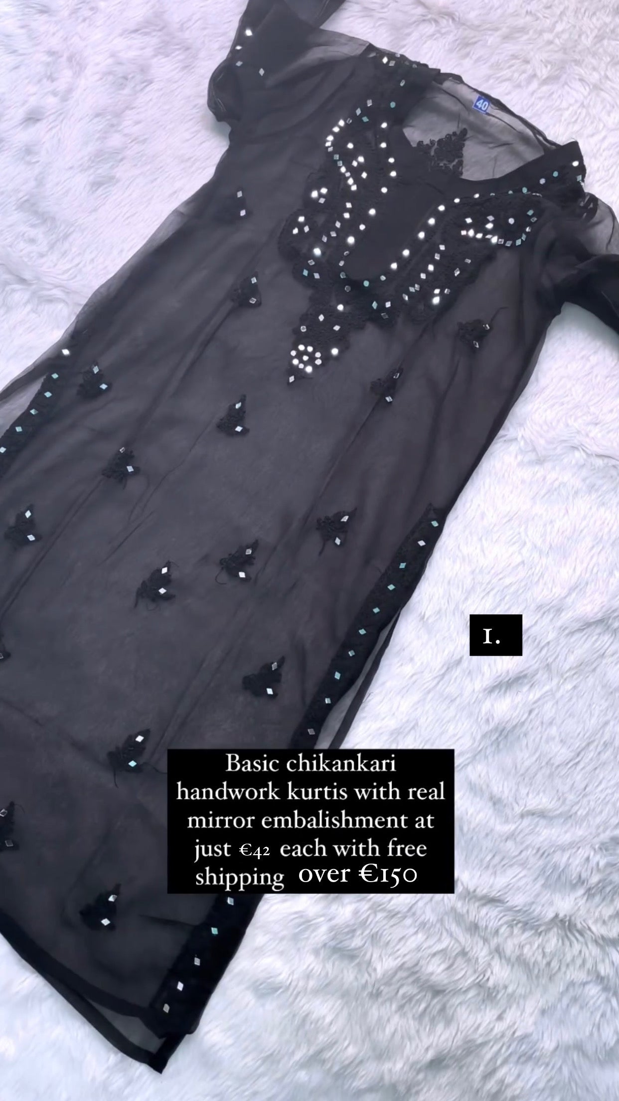 Mirror Embellished Kurta