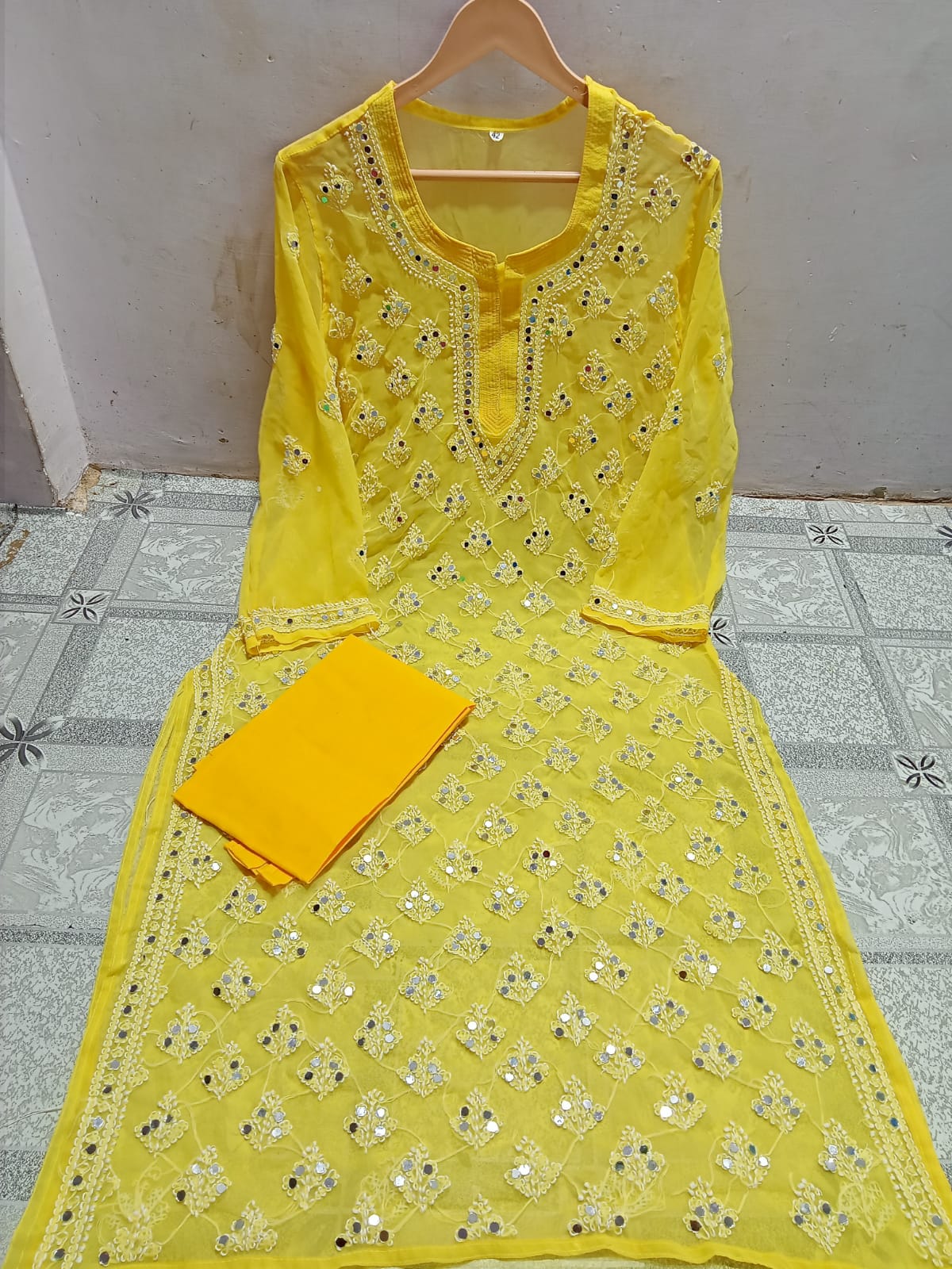 Mirror Embellished Kurta