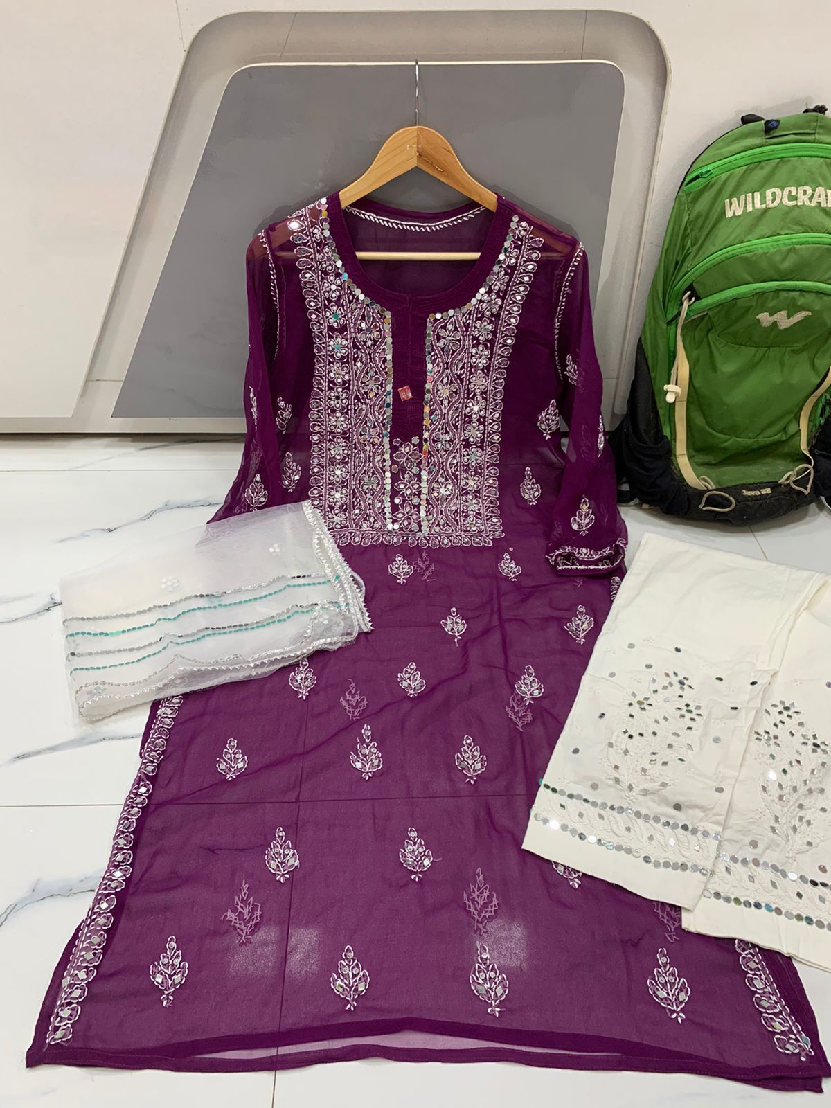 Chaand Mirror Work Suit