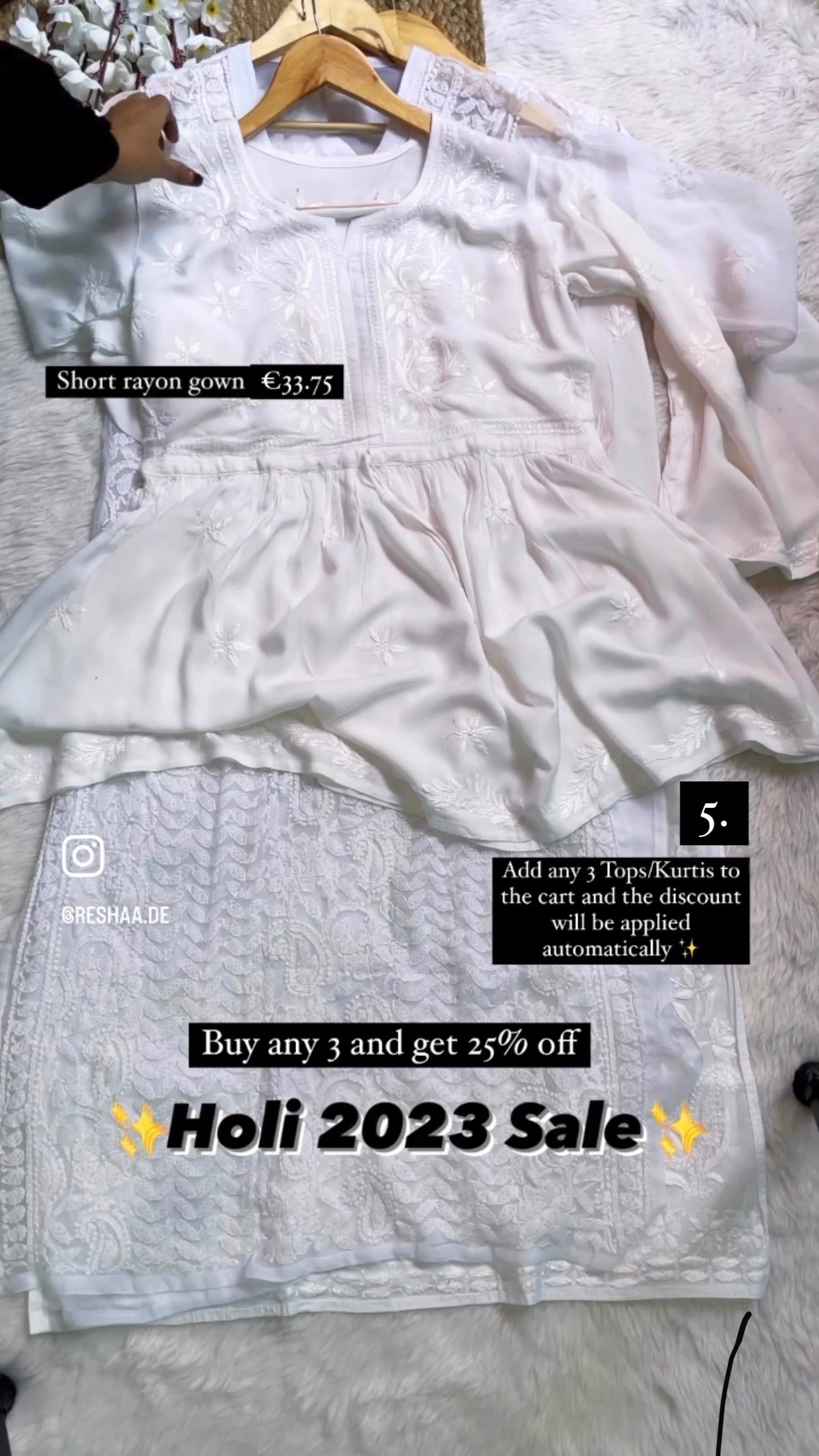 Holi White Straight Kurtas