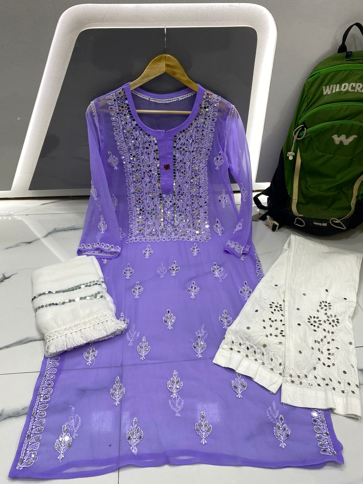 Chaand Mirror Work Suit