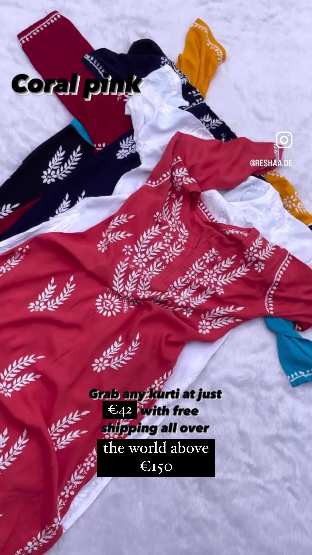 Bahaar Chikankari Soft Rayon Kurta