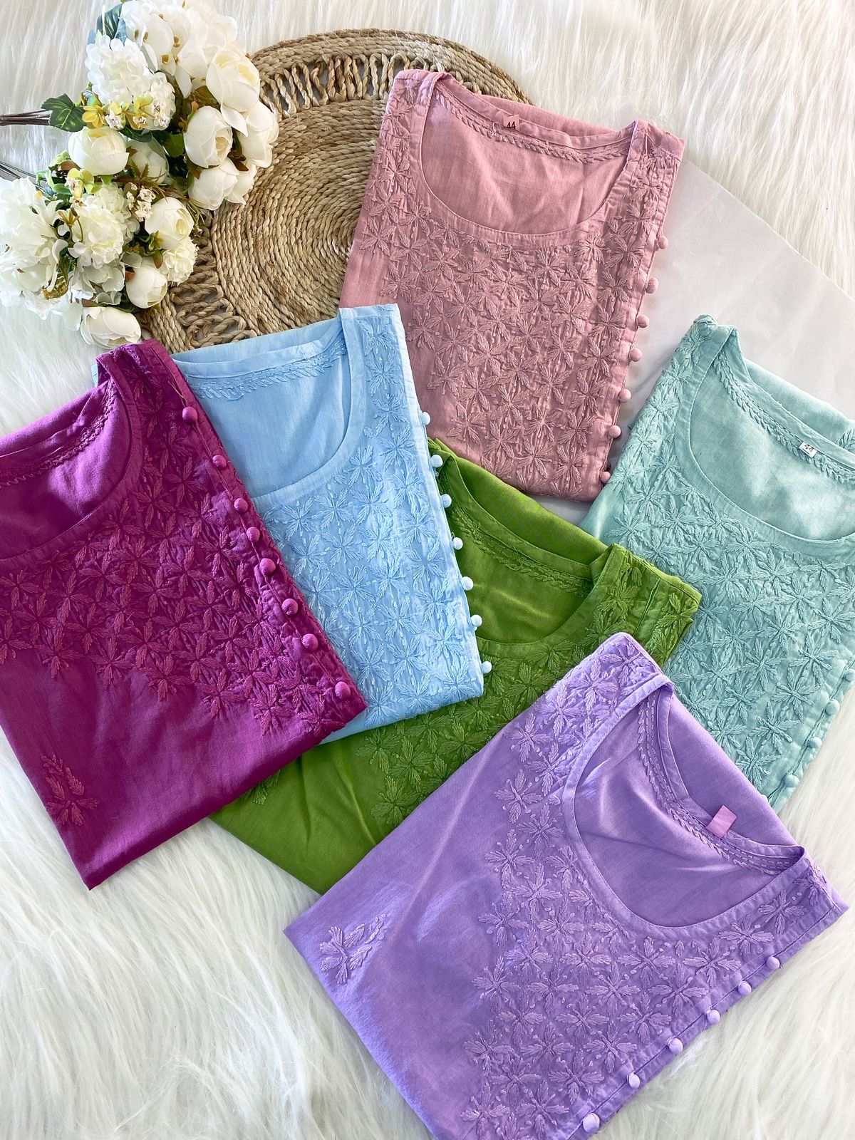 Nishi Short Chikankari Top/Set