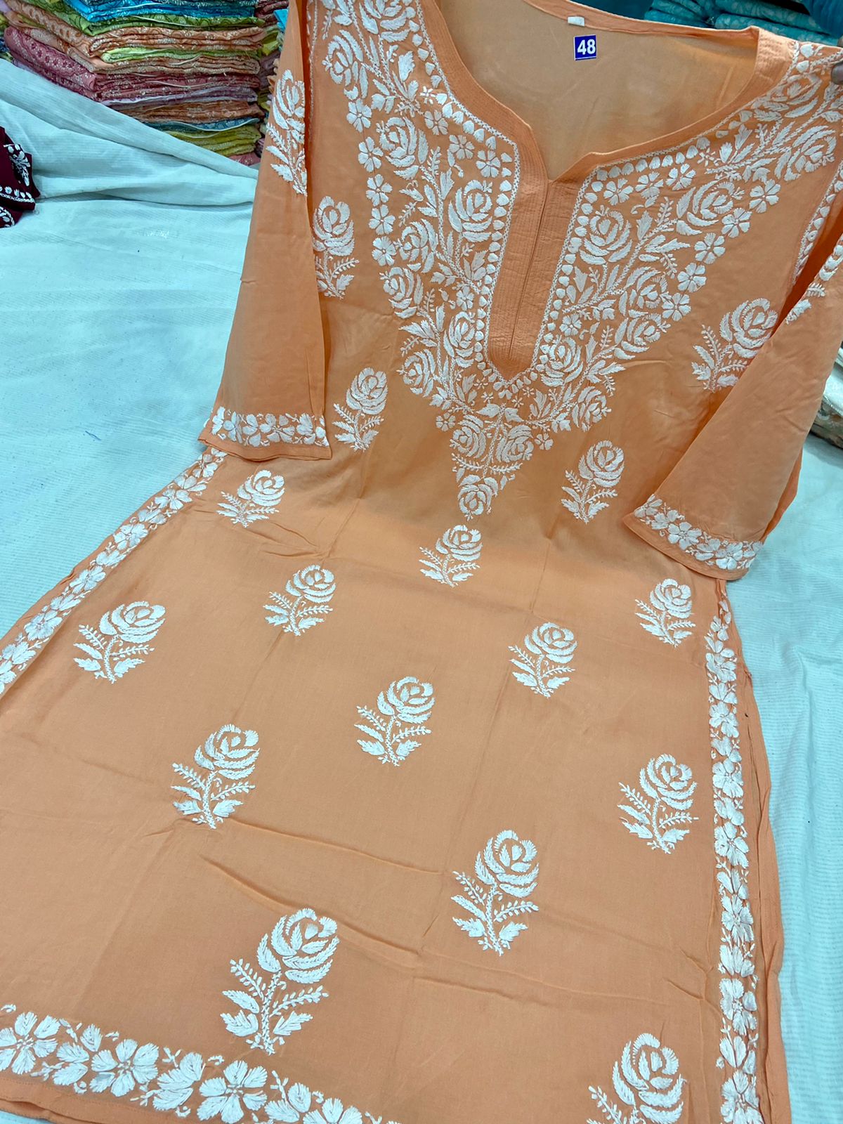 Gulaab Plus Size Chikankari Kurta