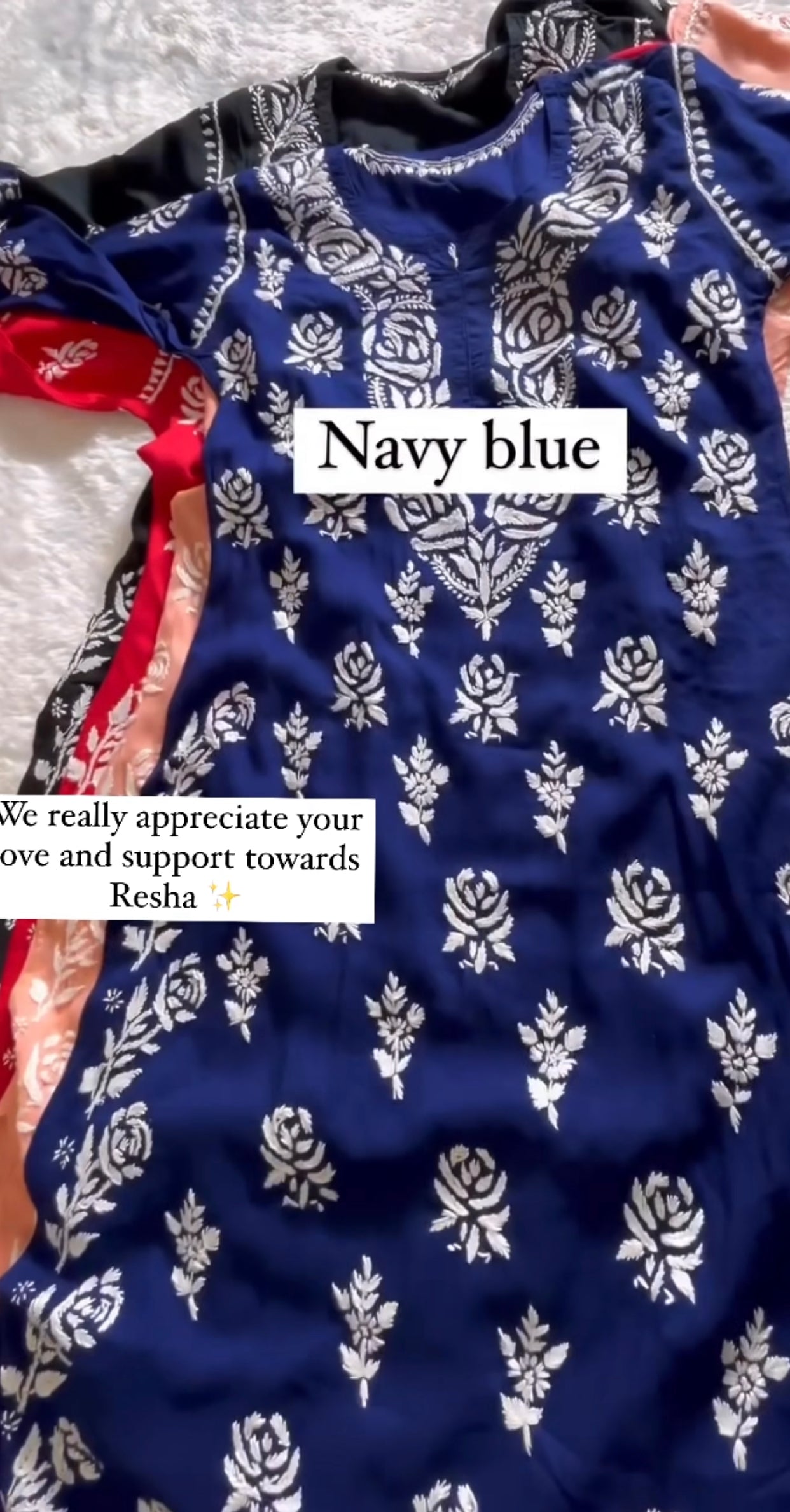 Gulaab Plus Size Chikankari Kurta