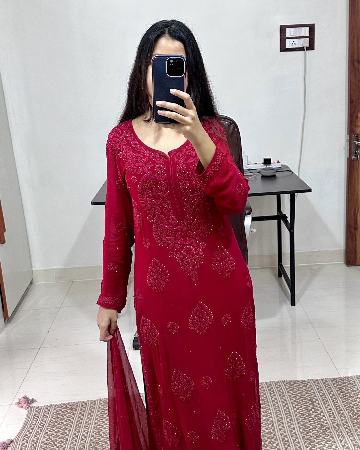 Neela Premium Chikankari Kurta/ Coord/ Full Suit