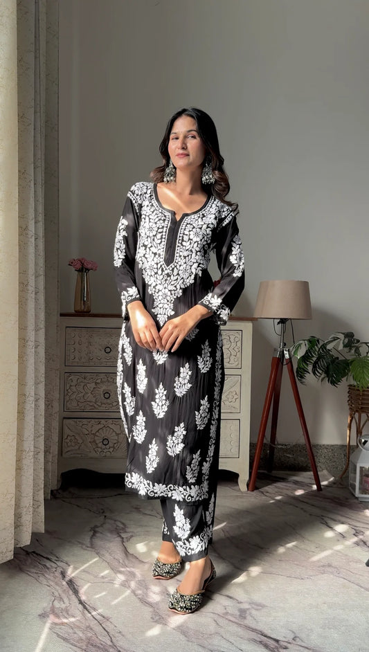 Naaz Chikankari Cotton Co-Ord Set