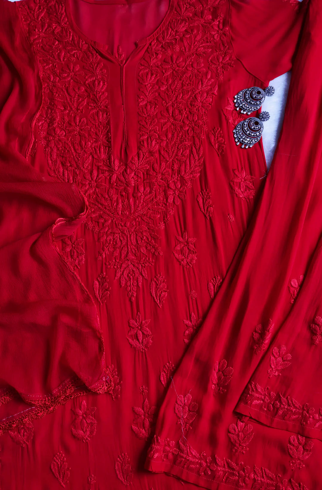 Pearl Premium Viscose Chikankari Suit