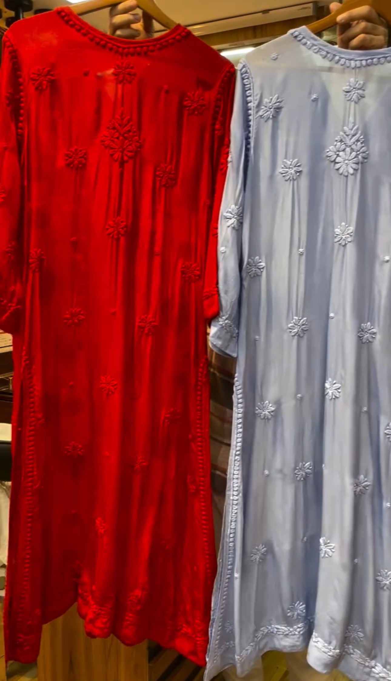 Crepe Silk Chikankari Kurta