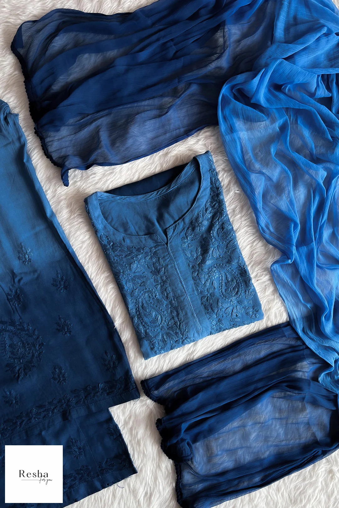 Meher Ombre Chikankari Suit