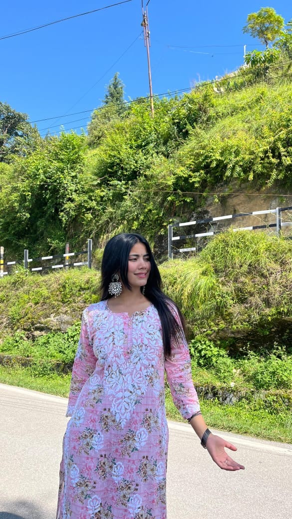 Flora Printed Chikankari Co-ord