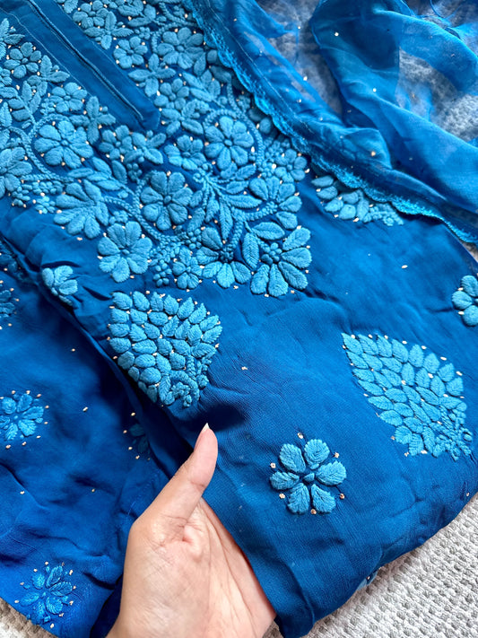 Neela Premium Chikankari Kurta/ Coord/ Full Suit