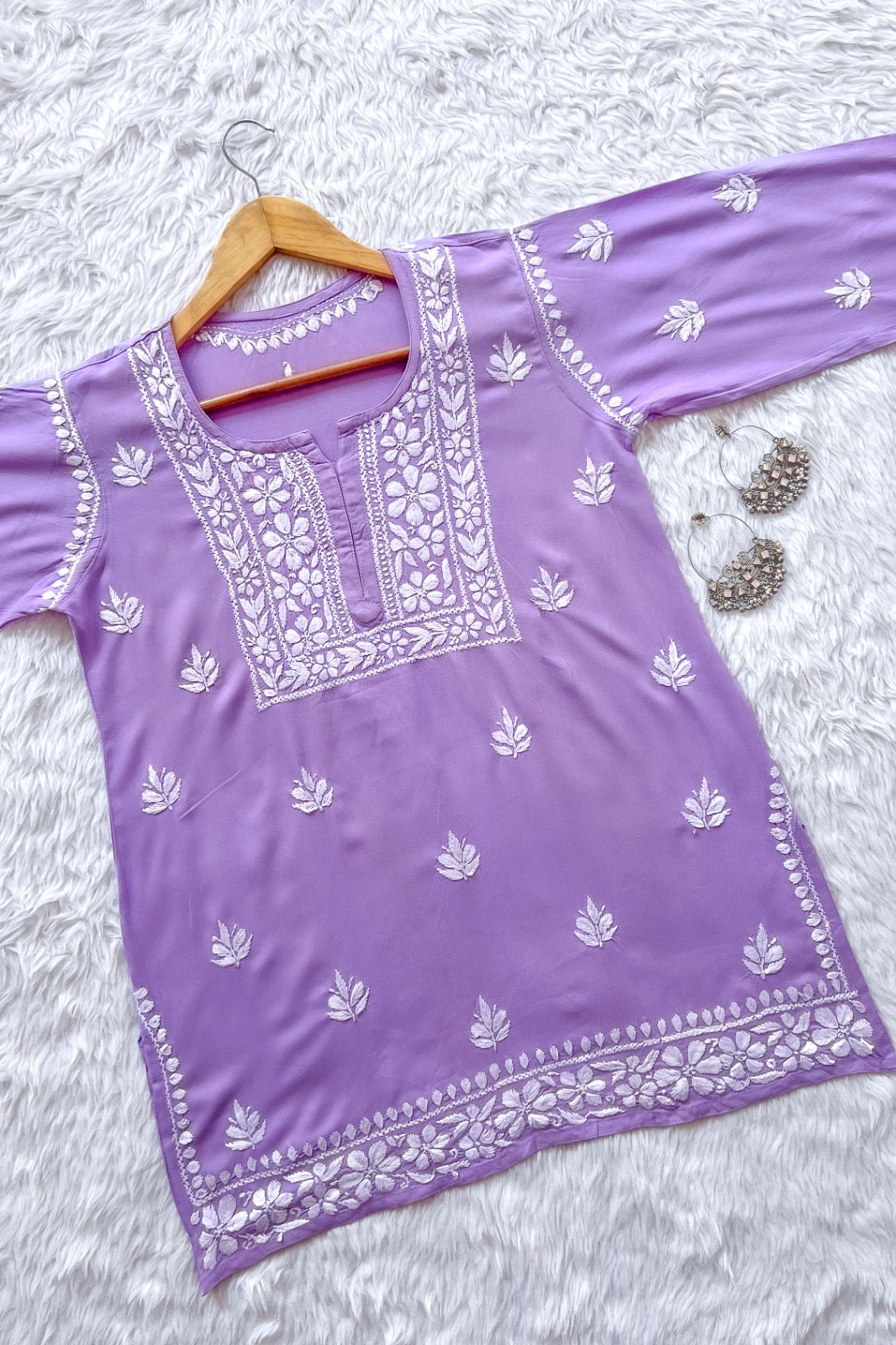 Short Chikankari Kurti