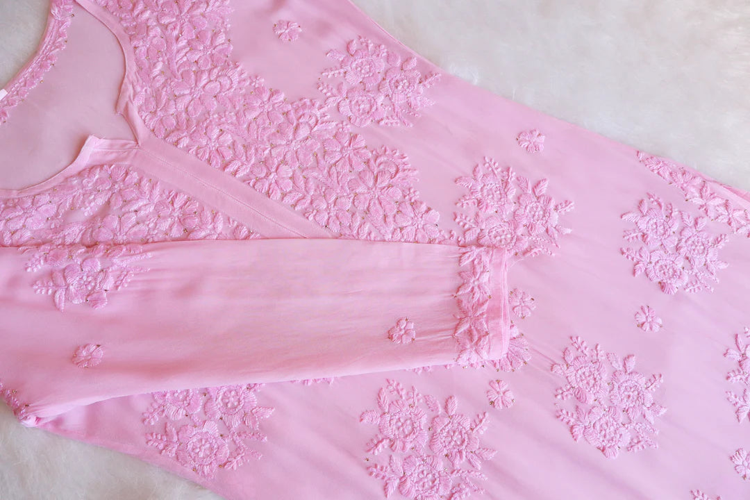 Rose Premium Chikankari Kurta