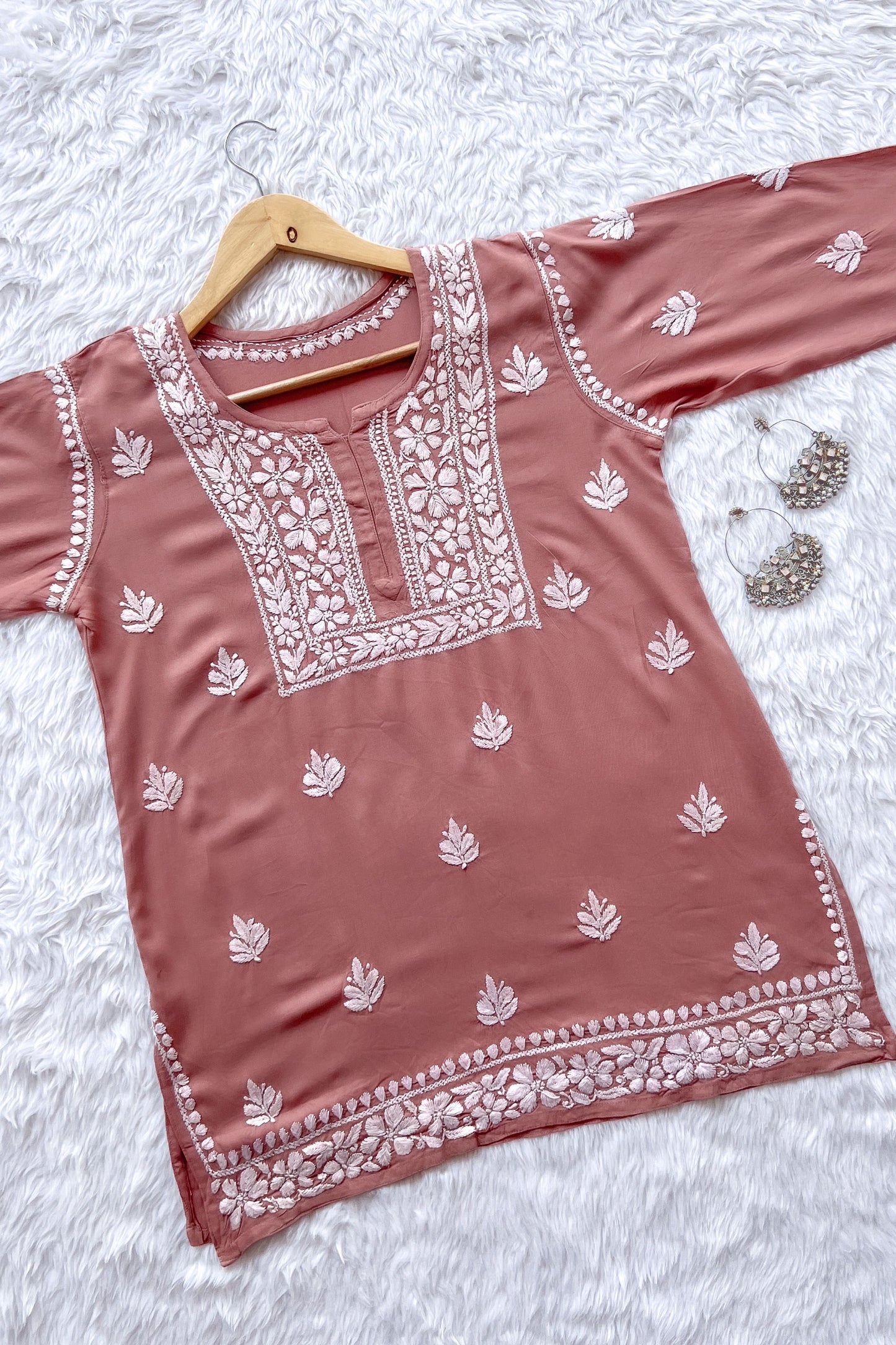 Short Chikankari Kurti