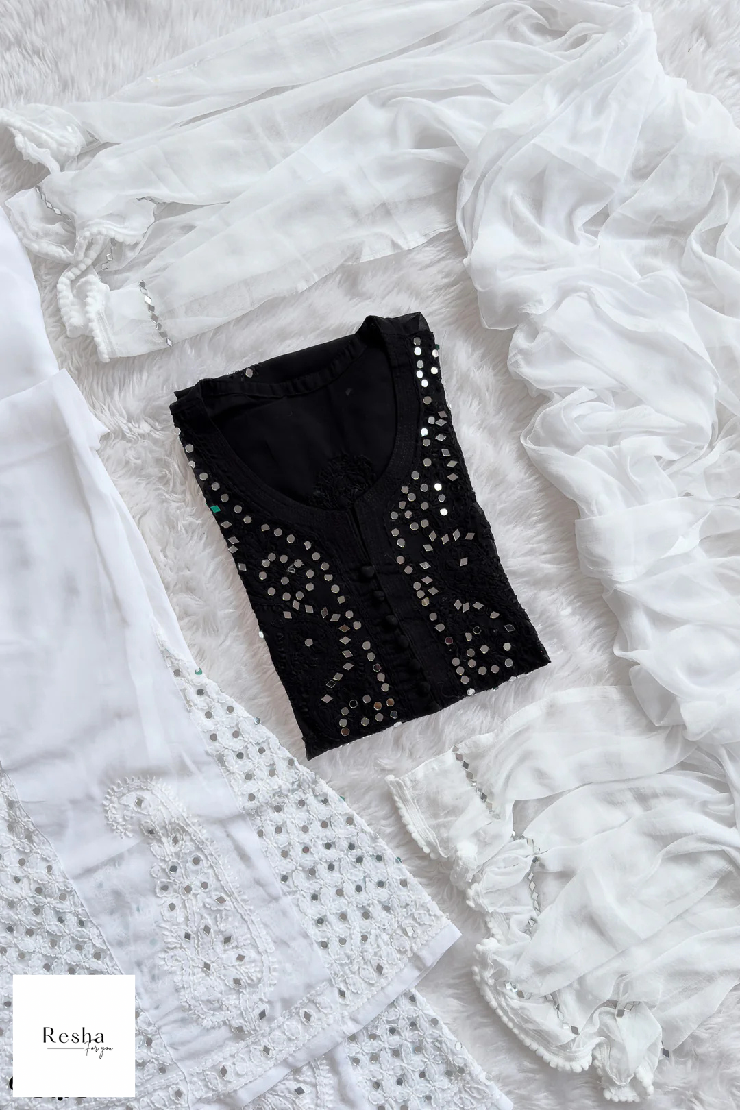 Meher Mirror Chikankari Suit