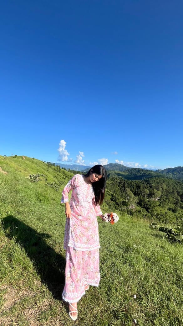 Flora Printed Chikankari Co-ord